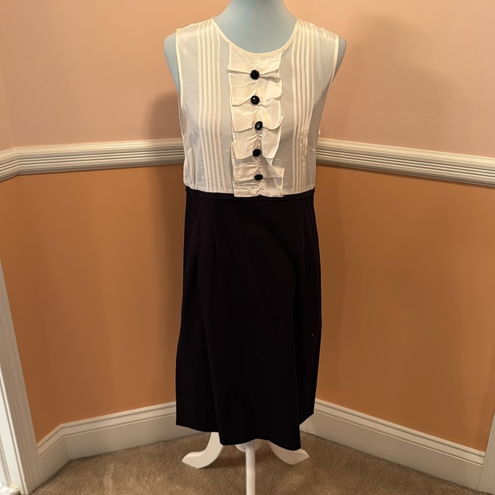 H&M Black and White Sleeveless Dress